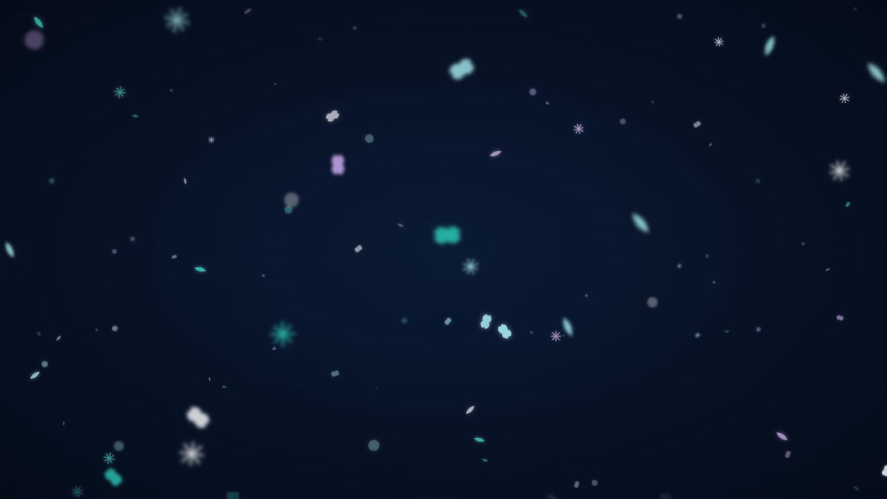 Abstract Motion Background with Floating Glowing Particles