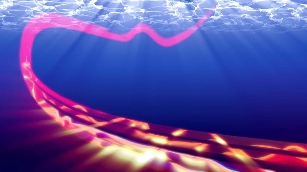 수중에서 움직이는 추상적인 선, 4k, 원활한 루프