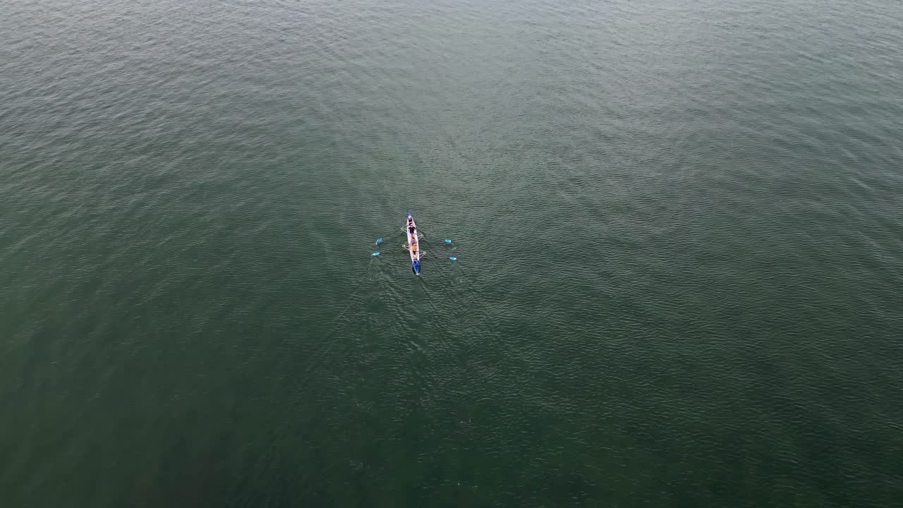Rowing boat on a calm sea