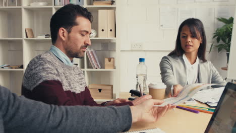 equipo de marketing, reunión de negocios