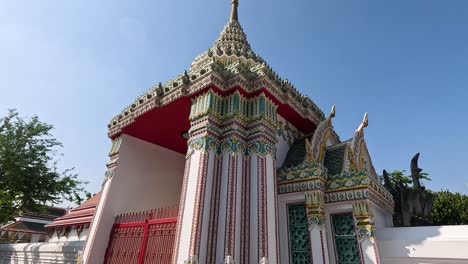 detailed view of wat pho's ornate structures