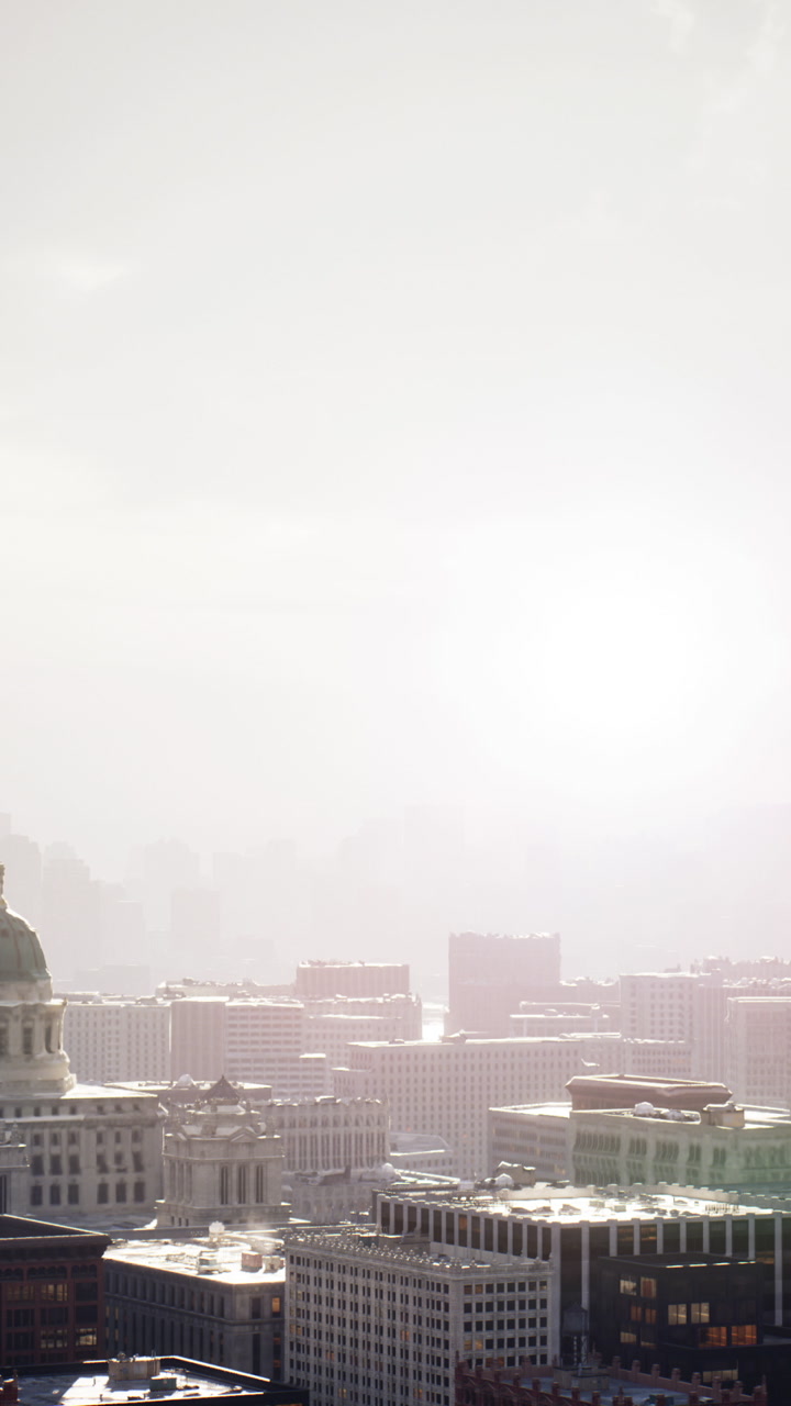 City lights shine bright sunlight highlights urban structures vividly today