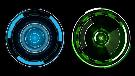 interfaz de círculo de hud. 2 elementos de hud