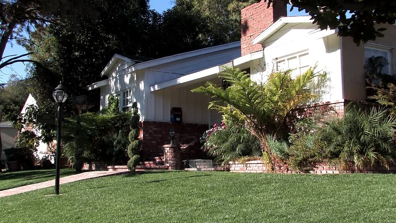 Typical house of a suburb near Burbank, California, USA