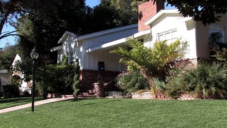 typical house of a suburb near burbank, california, usa