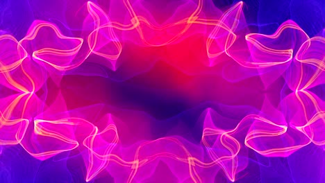 las ondas redondas abstractas rosadas están en el espacio para la creación futurista, el fondo generado por computadora en 3d