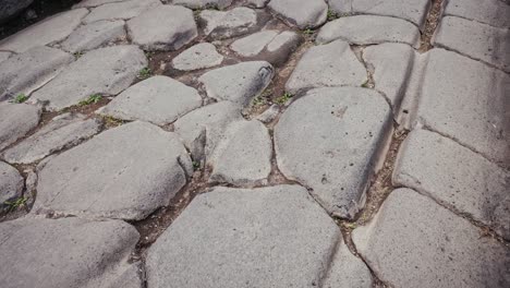 pompeii's cobblestone roads preserved, italy