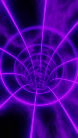 purple color animation loop with glowing lights. interdimensional tunnel background 3d