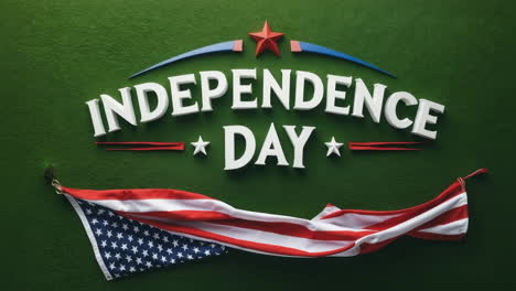 independence day display with american flag