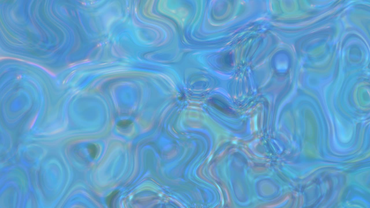 추상적인 움직이는 파란색 배경에 거품이 있습니다.