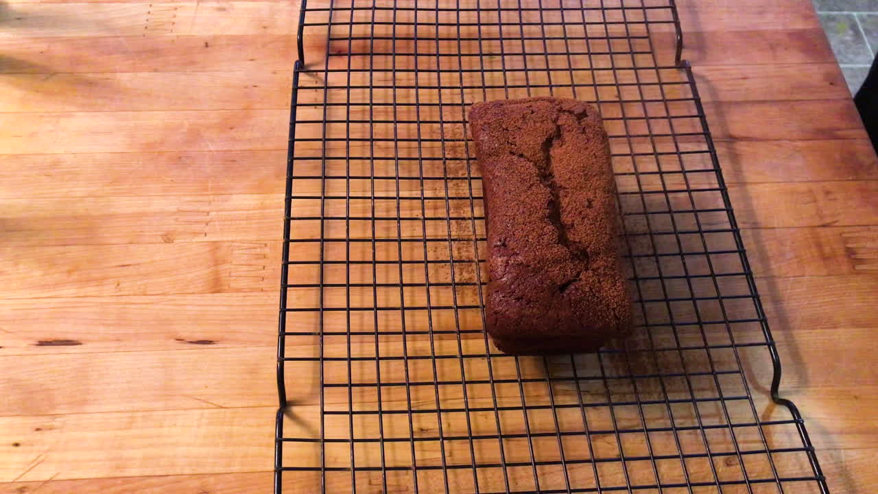 Dusting a delicious homemade paleo gluten glutenfree chocolate pound cake with cocoa powder