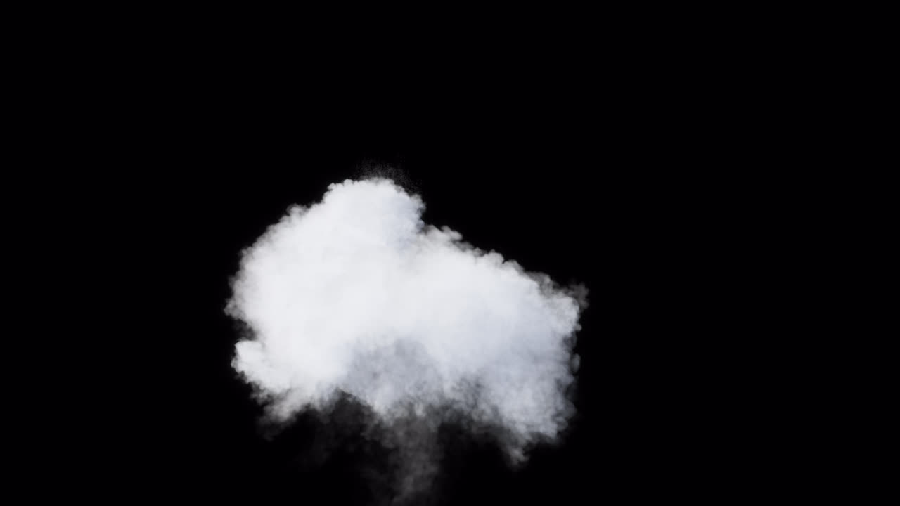Volumetrisk sky på gjennomsiktig bakgrunn alfa