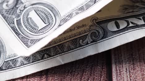 close-up of a one dollar bill