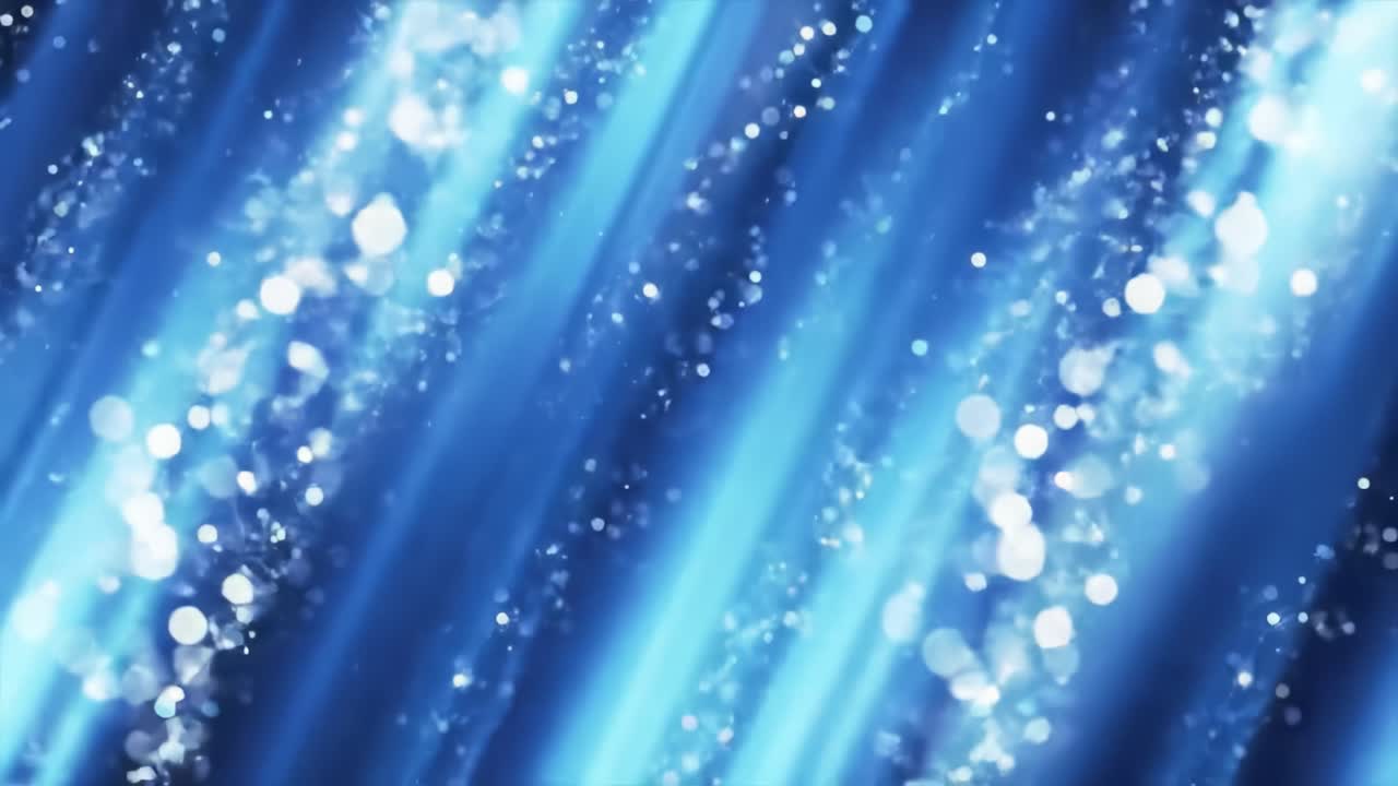 Bright blue lights illuminate the space, creating a mesmerizing atmosphere with sparkling effects. This lively display captures attention and enhances the environment with a sense of excitement.