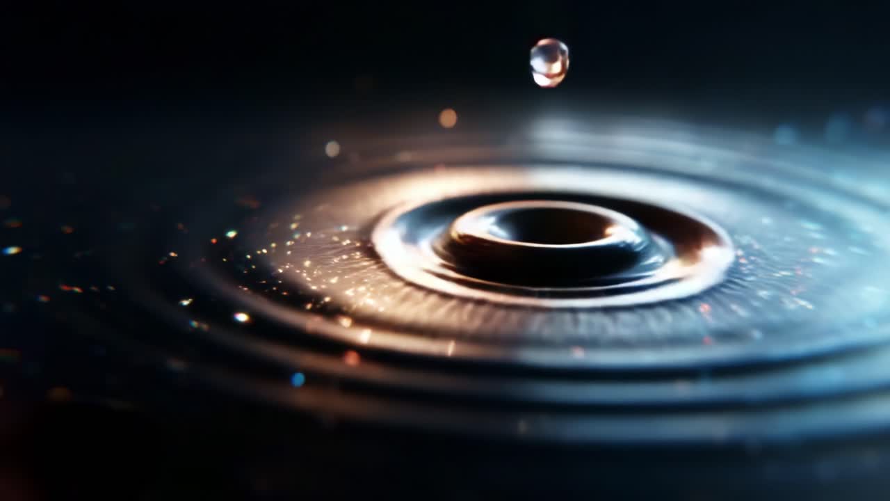 Capturing the Elegance of Water Ripples: A Mesmerizing Visual Journey through the Subtle Beauty of Water Droplets and Their Intricate Patterns beneath the Surface