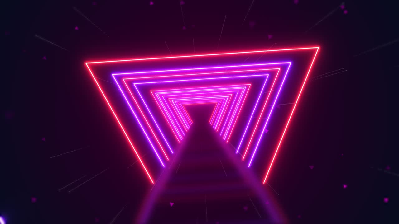 Animazione di sfondo in loop 4K con luci al neon astratte animate in movimento