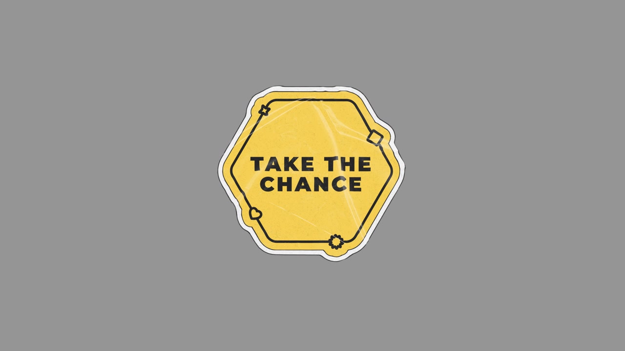 Take the Chance Sign Rotating on Transparent Background