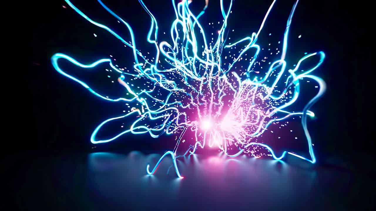 explosión de neón abstracta