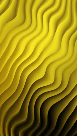 abstract shining wave lines on yellow background. dynamic wave pattern. modern wavy lines. loop motion graphic. vertical video.