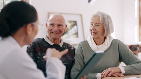 clipboard, healthcare and doctor with senior