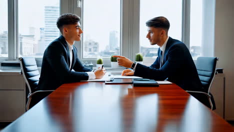 business meeting in modern office
