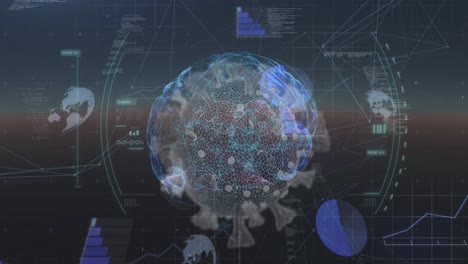 Animation-of-scope-scanning-and-virus-cell-over-brain