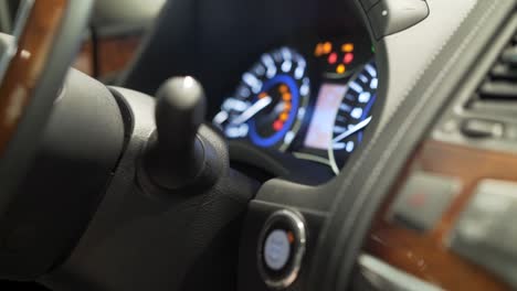 car interior dashboard and controls