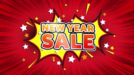 New Year Sale Comic Design
