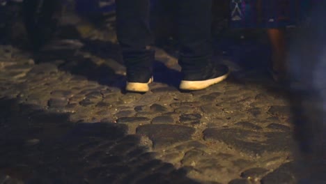 walking in central america at night.