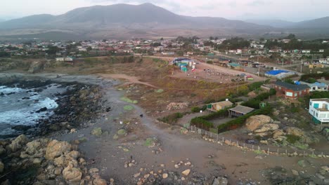 Roquerio-Playa-La-Ballena,-La-Ligua-Commune,-Valparaiso-Region,-Country-Of-Chile