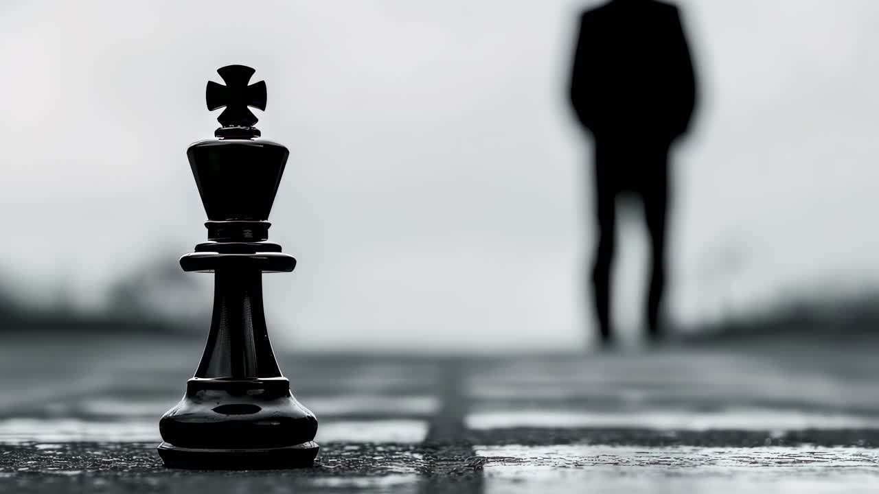 Chess King and Silhouette