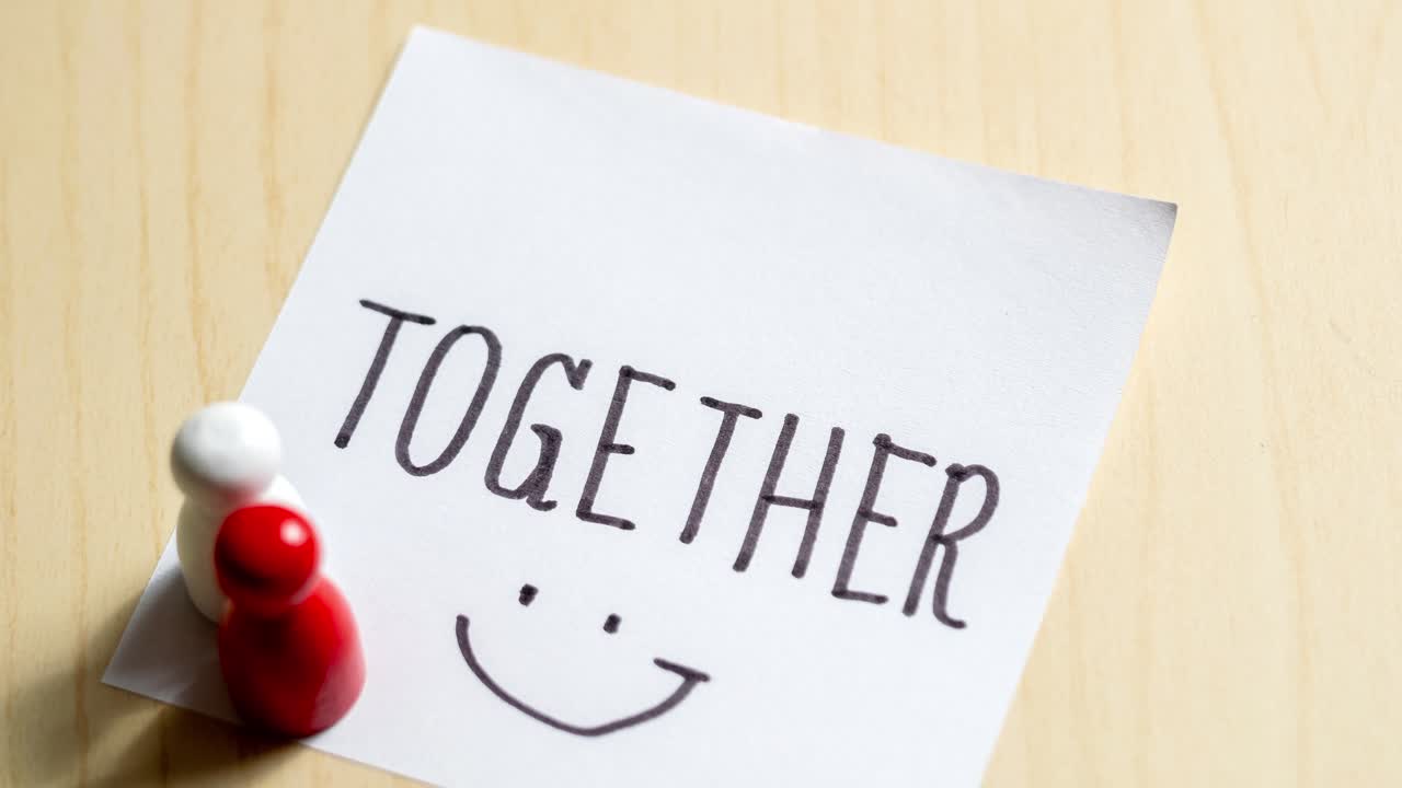 A close-up view of togetherness through playful elements capturing the essence of collaboration.