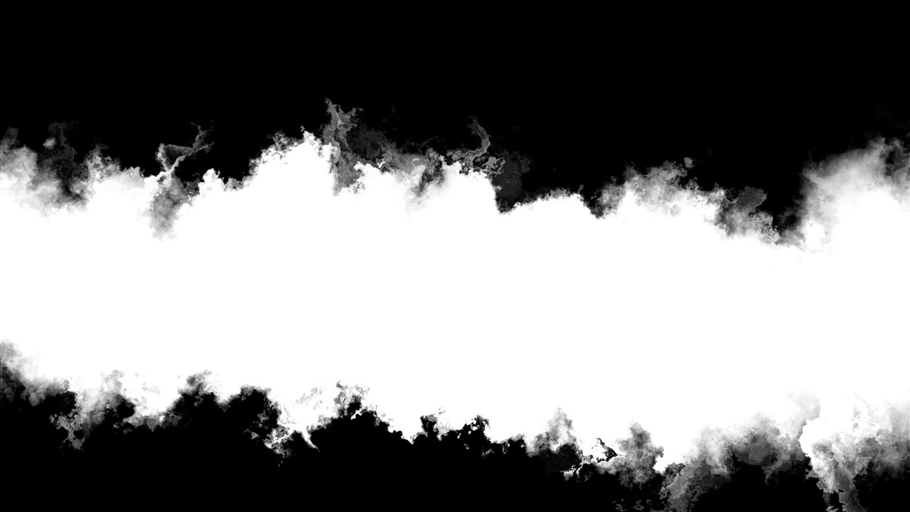 Sfondo drammatico con bordo di fumo d'inchiostro nero, bordi nebbiosi e ruvidi, texture a nuvola organica e ampio spazio centrale