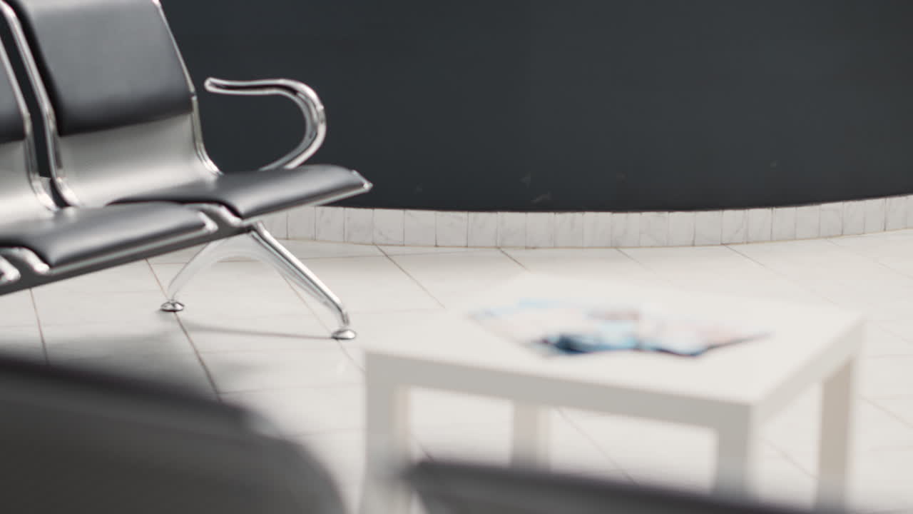 Empty waiting room at clinical facility