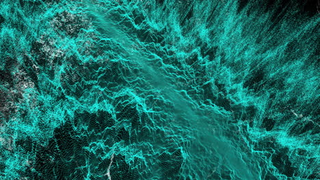 animación de senderos de luz brillante que se mueven sobre un fondo negro