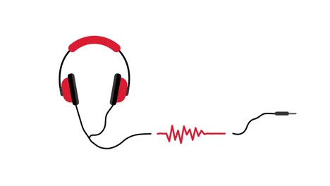 Headphones-and-audio-waveform.-Podcast-motion-graphic-animation