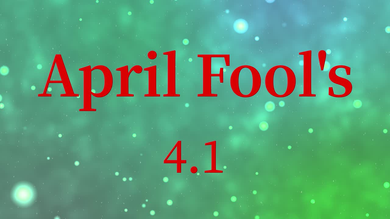 4월의 어리석은 영어 메시지 텍스트 애니메이션 모션 그래픽