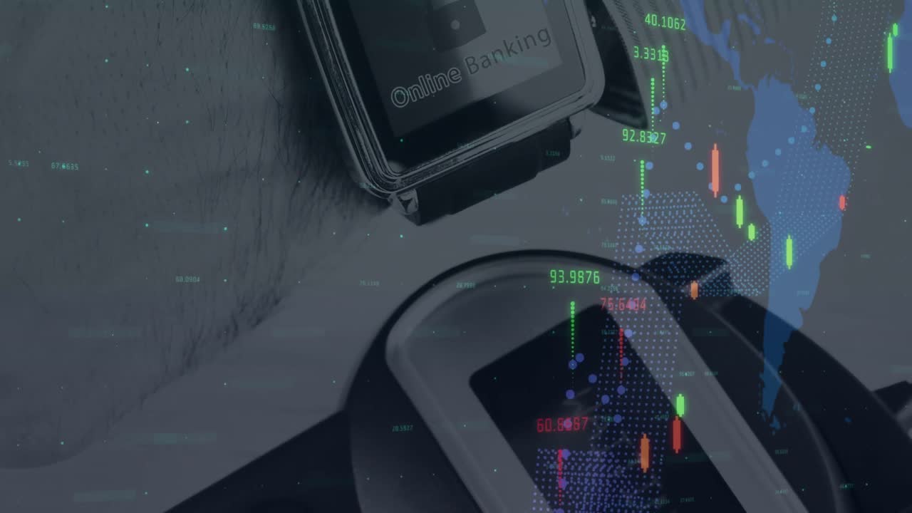 Animation of financial data processing over payment terminal