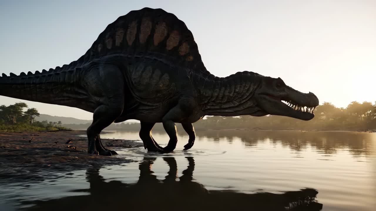 Spinosaurus in Its Natural Habitat