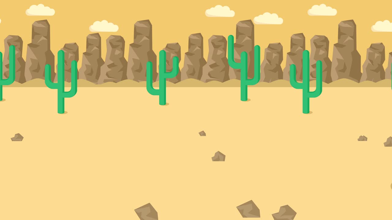 사업가가 구이에 떨어지는 사막의 배경, 위험 개념, 평평한 스타일의 루프 일러스트레이션