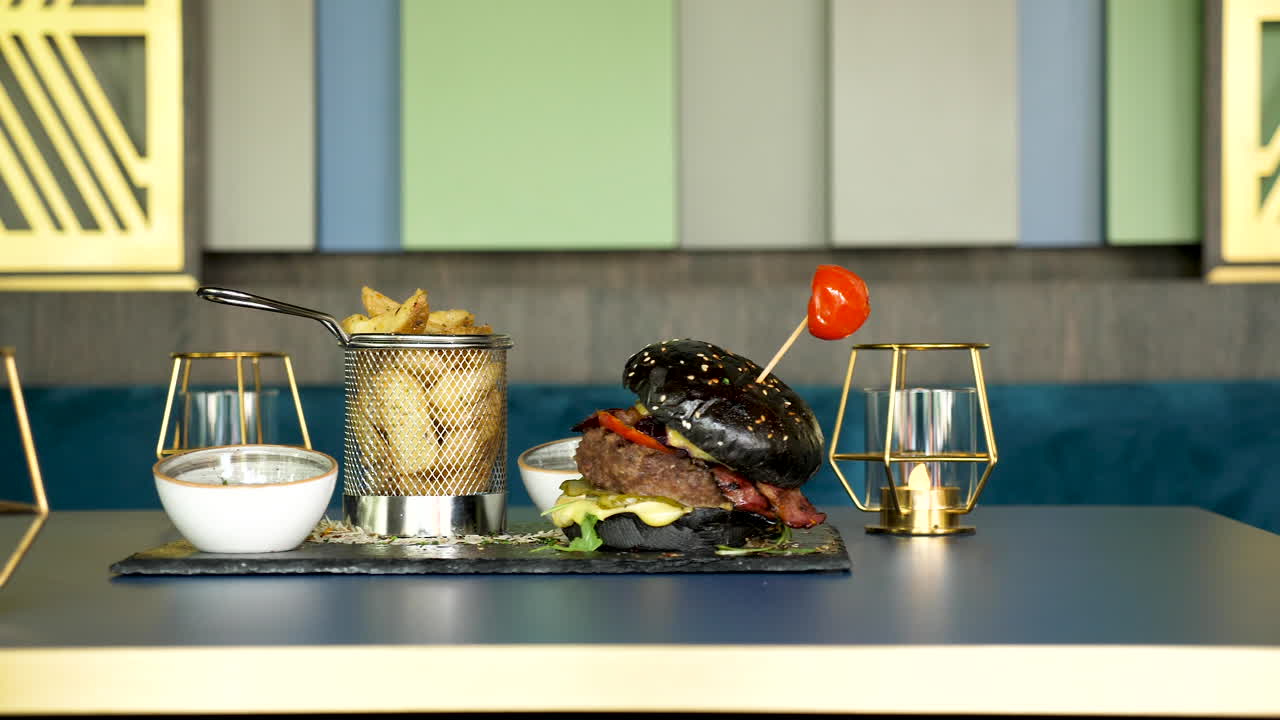 Burger and Fries Meal