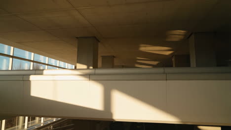 sunlit modern architecture with geometric shadows