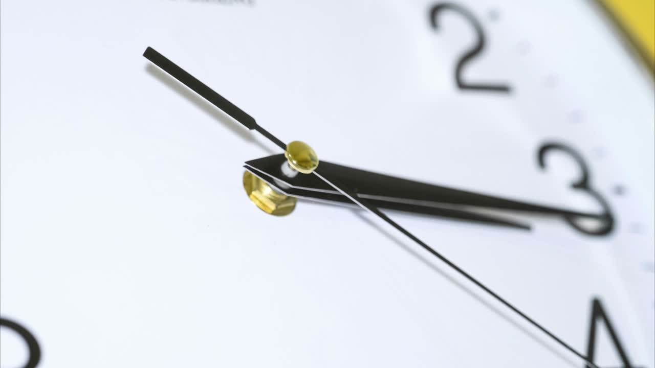 Fast moving wall watch clock timelapse,time flowing speed,analog clock motion