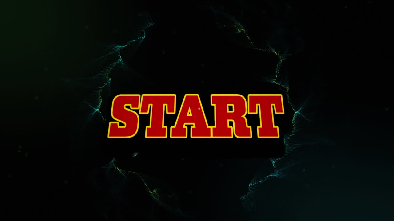 Digital animation of gradient purple shapes over level on black background