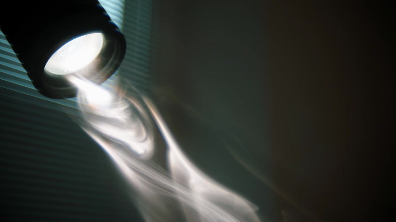 smoke light rays in living room.