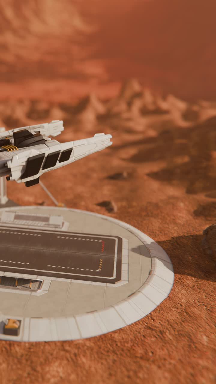 Romskip landingsplattform på Mars
