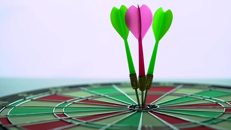 Close up of Dart board