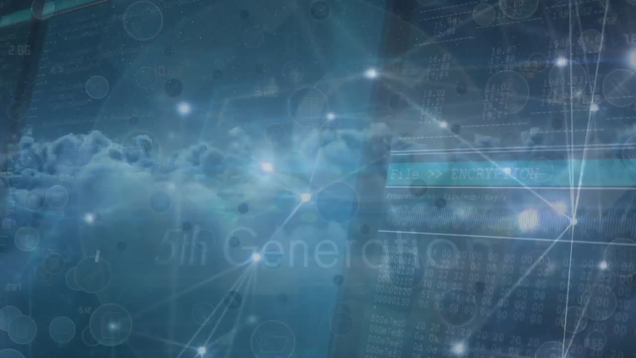 연결의 애니메이션과 클라우드에서 5 세대