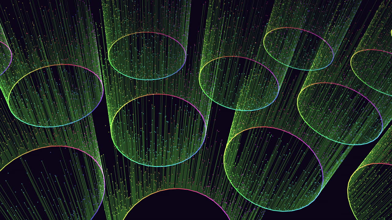 espiral colorida de círculos una representación digital de patrones abstractos