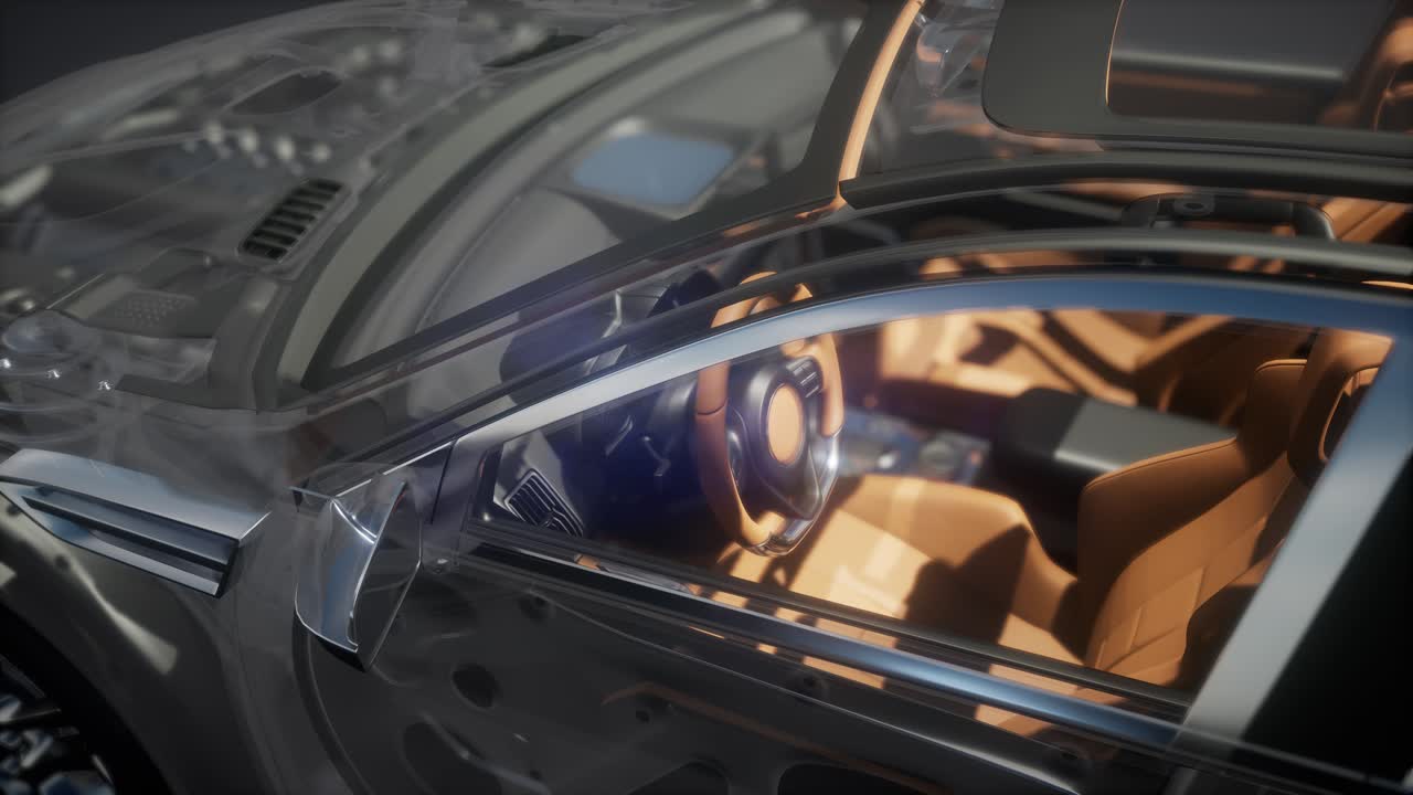 자세한 자동차 엔진 및 다른 부품